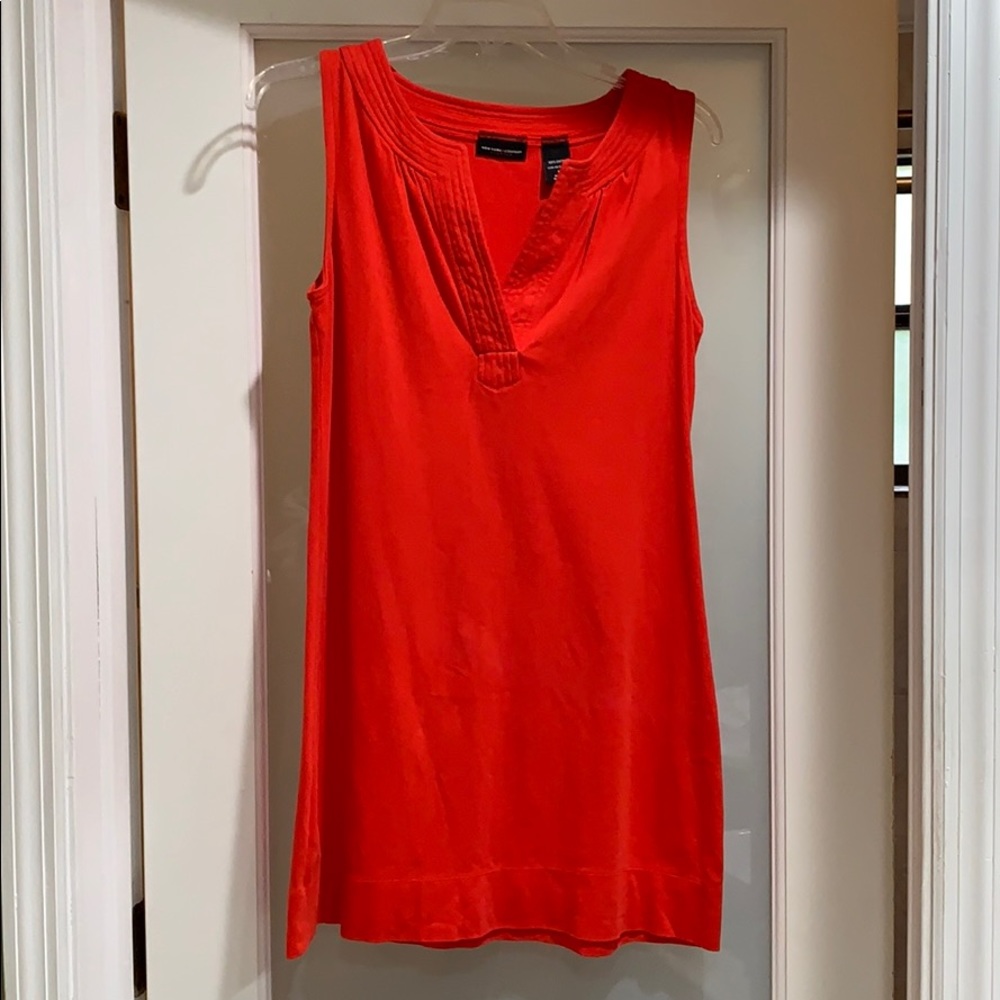 New York & Company Vibrant V-Neck Sleeveless Mini Dress or tunic
